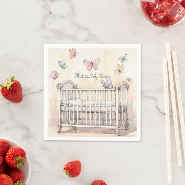 Schmetterlinge Baby Shower  Serviette (Beispiel)
