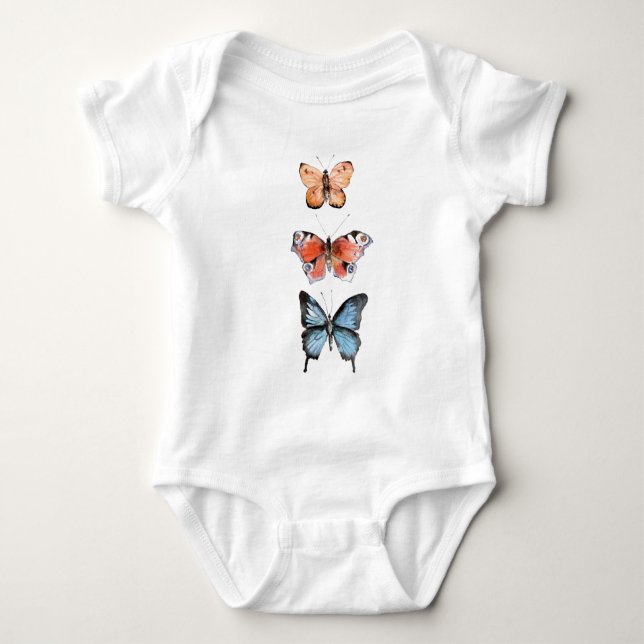 Schmetterlinge Baby Strampler (Vorderseite)