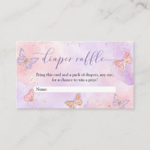 Schmetterlinge Babydusche Windelwindeln Begleitkarte