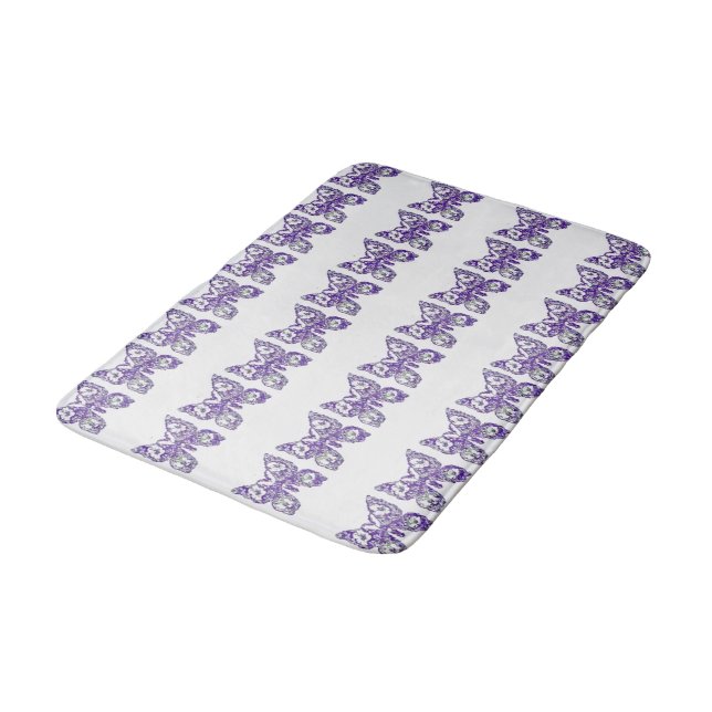 Schmetterlinge Badematte (Schrägansicht)