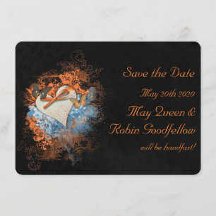 Schmetterlinge bei Samhain Hochzeit Speichern Sie Save The Date