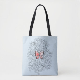 Schmetterlinge Beutel mit Rose - Farbe auswählen