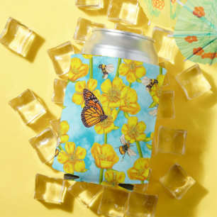 Schmetterlinge, Bienen und Schmetterlinge auf Wolk Dosenkühler