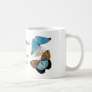 Schmetterlinge - blau tasse