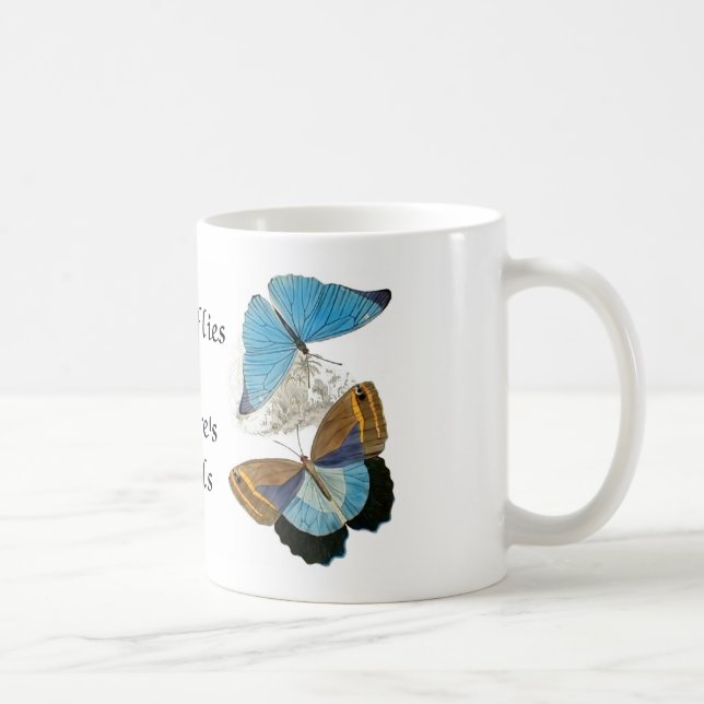 Schmetterlinge - blau tasse (Rechts)