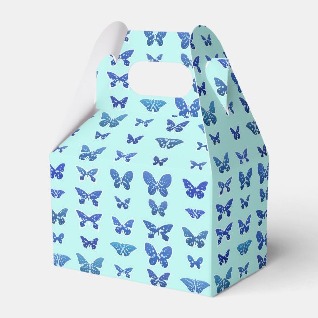 Schmetterlinge, blau, türkis geschenkschachtel (Vorderseite)