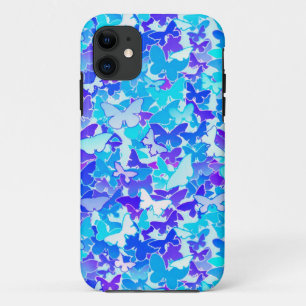 Schmetterlinge, blau, türkis, Lavendel Case-Mate iPhone Hülle