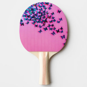 Schmetterlinge Blue Pink Schöne Tischtennis Schläger