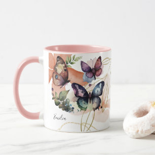 Schmetterlinge Blühen Schöner Name Tasse