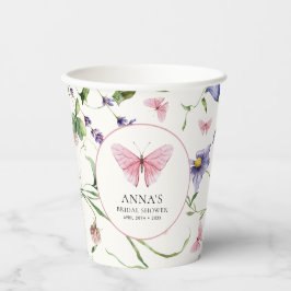 Schmetterlinge Blume Brautparty Pappbecher