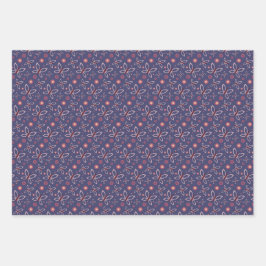 Schmetterlinge Blume und Herz Geschenkpapier Set