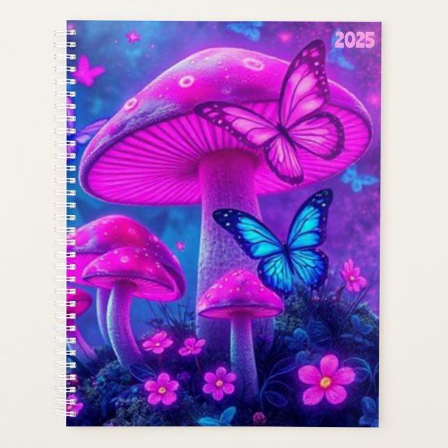 Schmetterlinge, Blume und Pilze- Planer (Vorderseite)