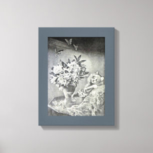 Schmetterlinge, Blume Vase, Katze, Louis Wain Leinwanddruck