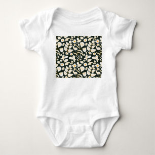 Schmetterlinge & Blumen: Doodle Sommer Muster. Baby Strampler