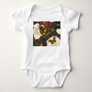 Schmetterlinge & Blumen: Frühling Boho Muster Baby Strampler