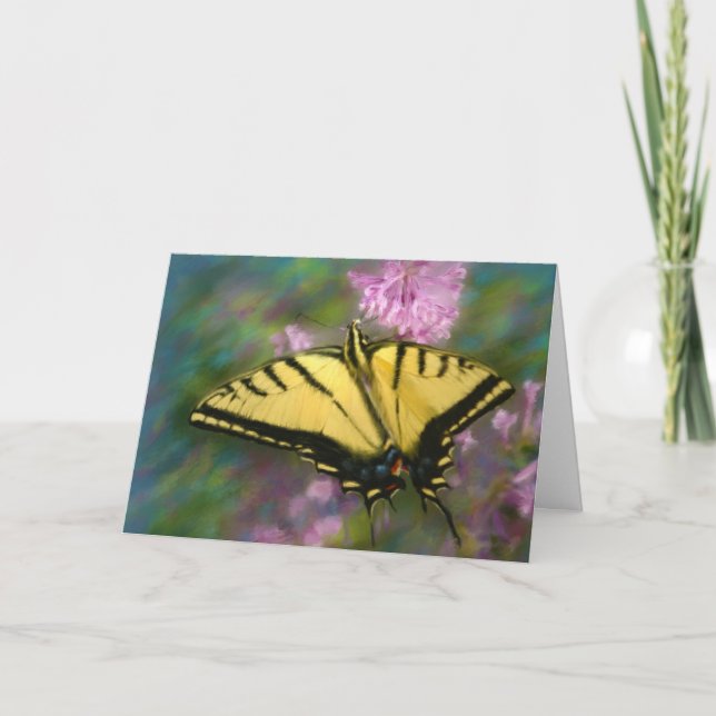 Schmetterlinge bringen Sonnenschein Feiertagskarte (Vorderseite)
