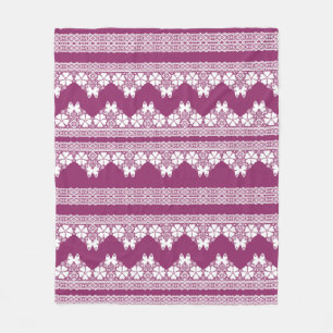 Schmetterlinge Burgundy Fleecedecke