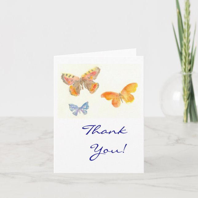 Schmetterlinge Danke Notecard (Vorderseite)