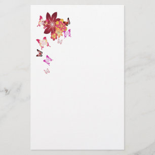 Schmetterlinge der Blumen-n Briefpapier