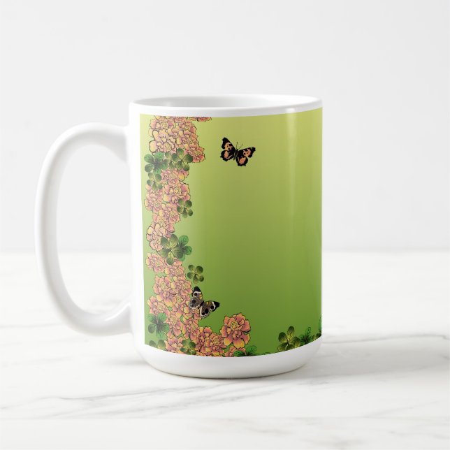 Schmetterlinge des Morgens Kaffeetasse (Links)
