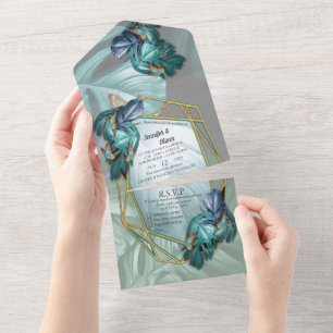 Schmetterlinge des Paradieses All In One Einladung