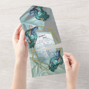 Schmetterlinge des Paradieses All In One Einladung