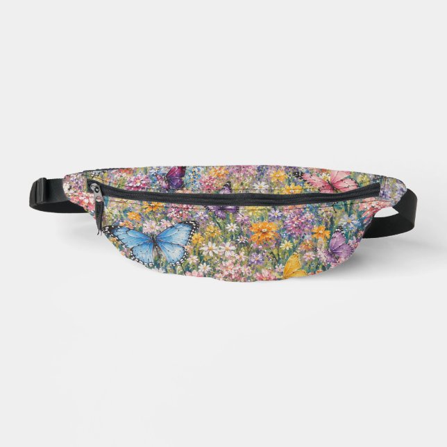 Schmetterlinge des Paradieses – Eine farbenfrohe W Bauchtasche (Vorderseite)