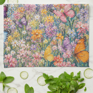 Schmetterlinge des Paradieses – Eine farbenfrohe W Geschirrtuch