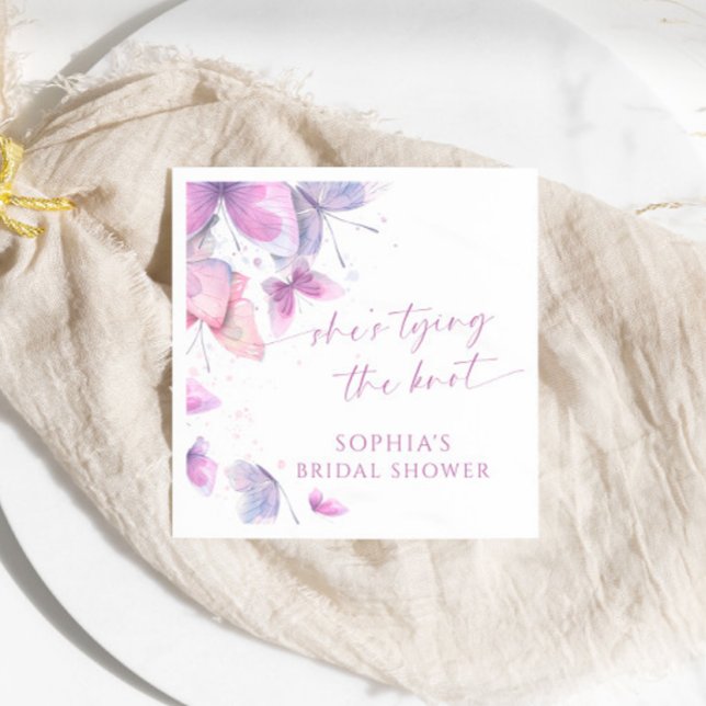 Schmetterlinge, die das Brautparty des Knotens bin Serviette (Von Creator hochgeladen)