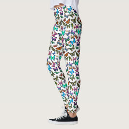Schmetterlinge, die durch die Leggings der Frauen