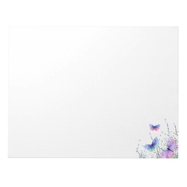 Schmetterlinge, die in der Natur fliegen, Notepad- Notizblock (Vorderseite)