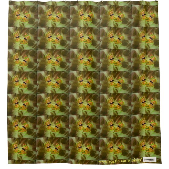 Schmetterlinge Duschvorhang (Vorderseite)