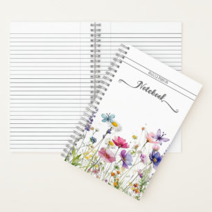 Schmetterlinge für die Meadow-Wildblume Notizbuch