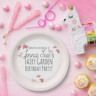 Schmetterlinge Garten Geburtstag Pink Pappteller