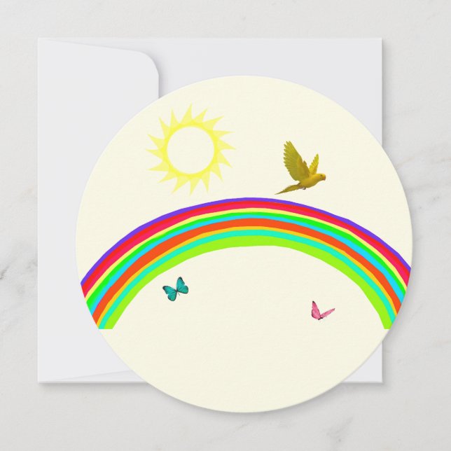 Schmetterlinge Geburtskarte Einladung (Vorderseite)