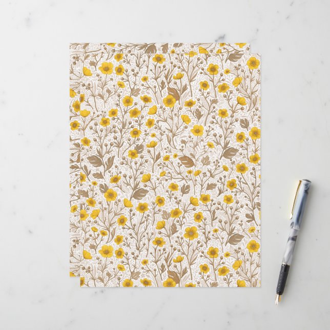 Schmetterlinge, gelb und braun (Vorderseite/Rückseite Beispiel)