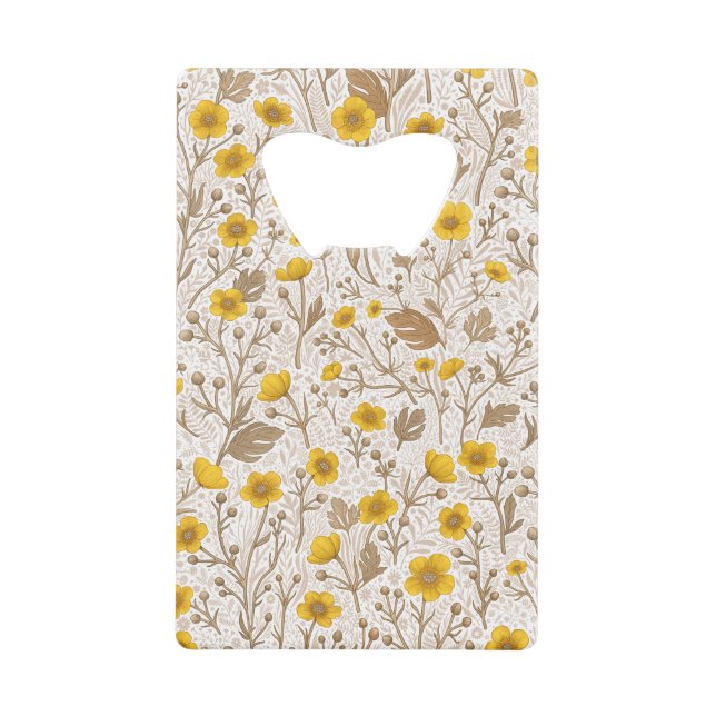 Schmetterlinge, gelb und braun geldbeutel flaschenöffner (Vorderseite)