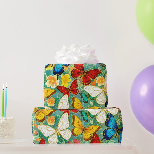 Schmetterlinge Geschenkpapier (Partygeschenke)