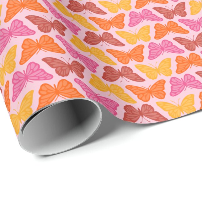 Schmetterlinge Geschenkpapier (Rolleneckpunkt)