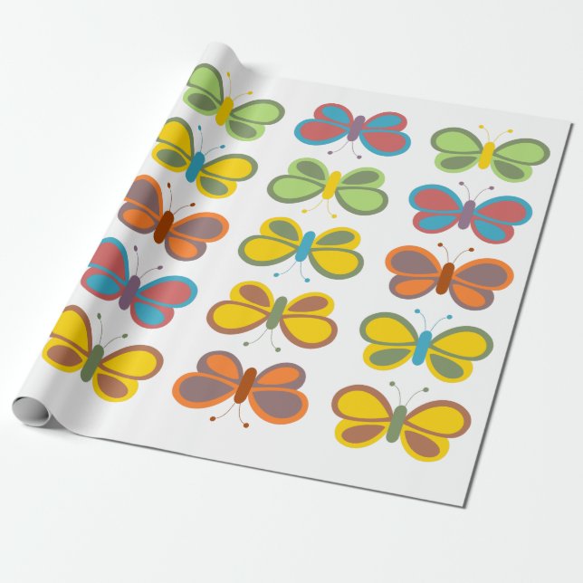Schmetterlinge Geschenkpapier (Ungerollt)