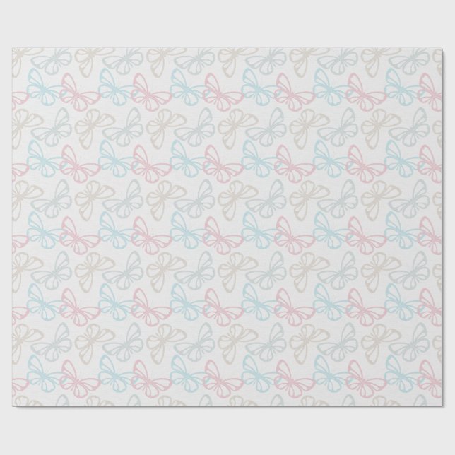 Schmetterlinge Geschenkpapier (Flach)