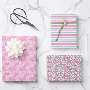 Schmetterlinge Geschenkpapier Set