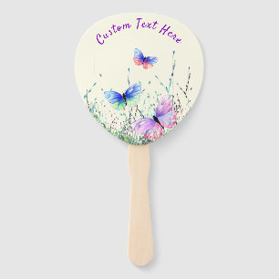 Schmetterlinge Hand Fan mit benutzerdefiniertem Te Fächer