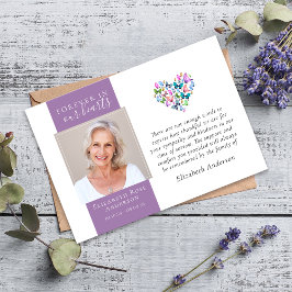 Schmetterlinge Herz für immer in unserem Herzen Be Dankeskarte