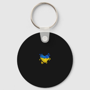 Schmetterlinge Herz Ukraine-Flagge Ukrainisch Ukra Schlüsselanhänger