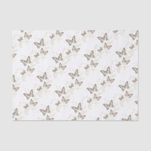Schmetterlinge Hochzeitsgeschenkpapier oder Gesche Seidenpapier (Vorderseite)
