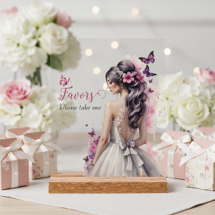 Schmetterlinge Hochzeitskleid Brautparty Geschenke Acrylschild