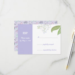 Schmetterlinge & Holunderblüten Hochzeit Antwortka RSVP Karte