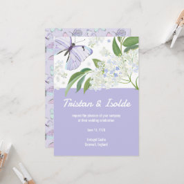 Schmetterlinge & Holunderblüten-Hochzeitseinladung Einladung