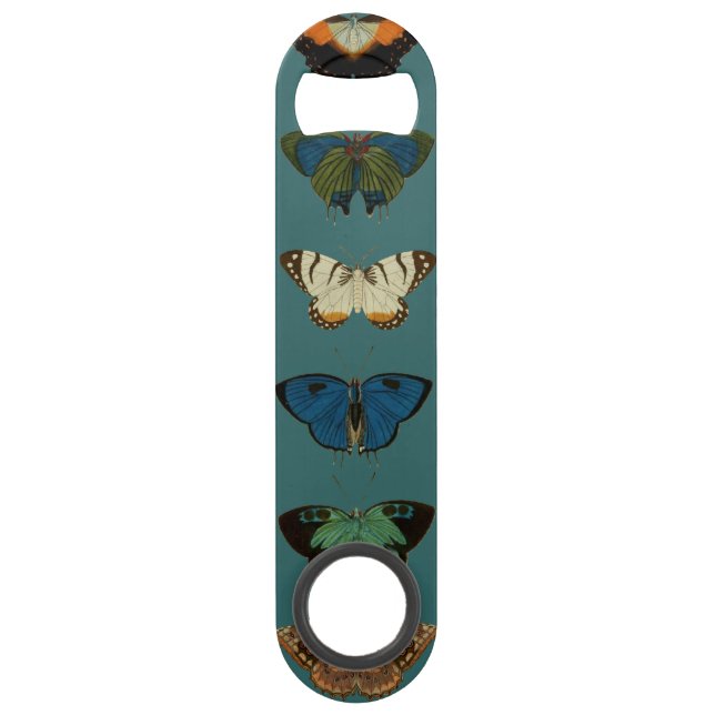 Schmetterlinge im Blau Speedflaschenöffner (Vorderseite)